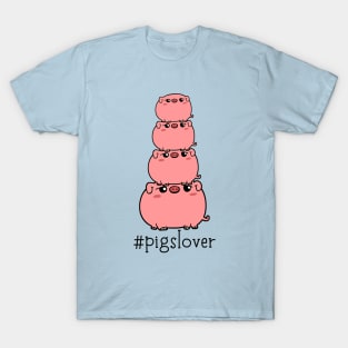 Pigs Lover Funny Pig Stack T-Shirt